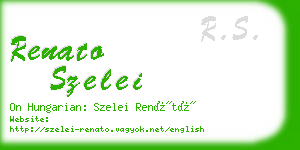 renato szelei business card